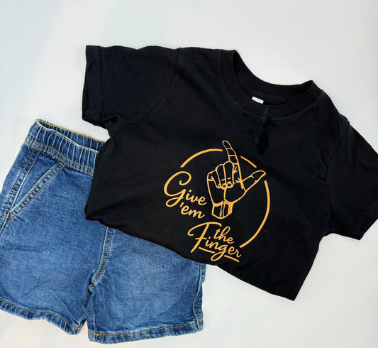 Give 'Em The Finger Kids Tee