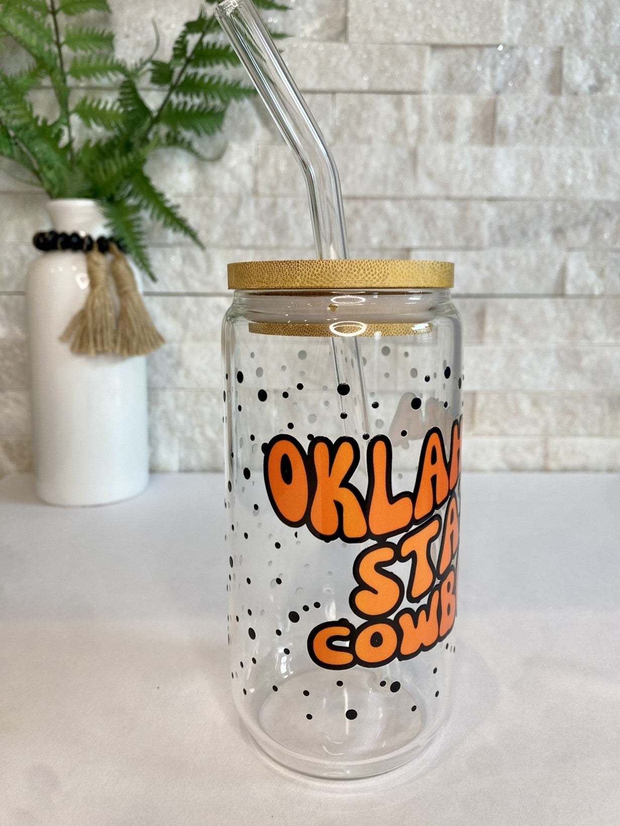 Oklahoma State University Glass Can