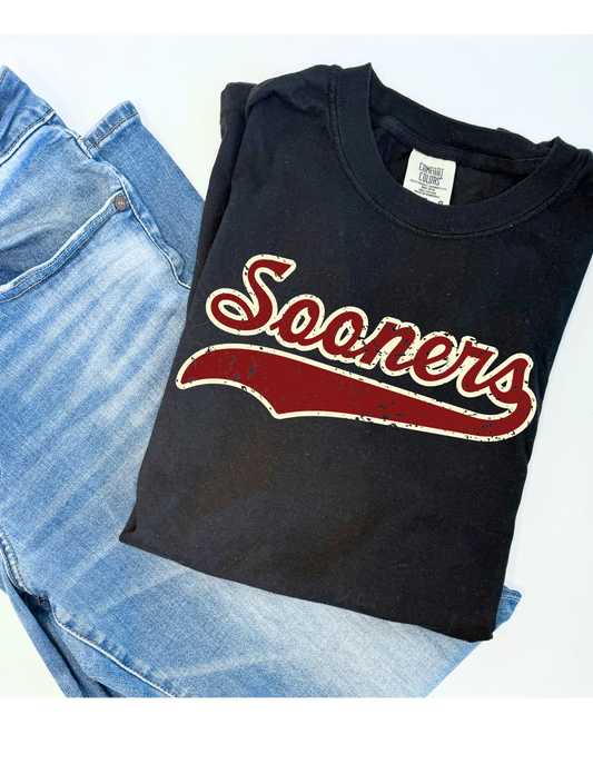 Distressed Sooners Tee