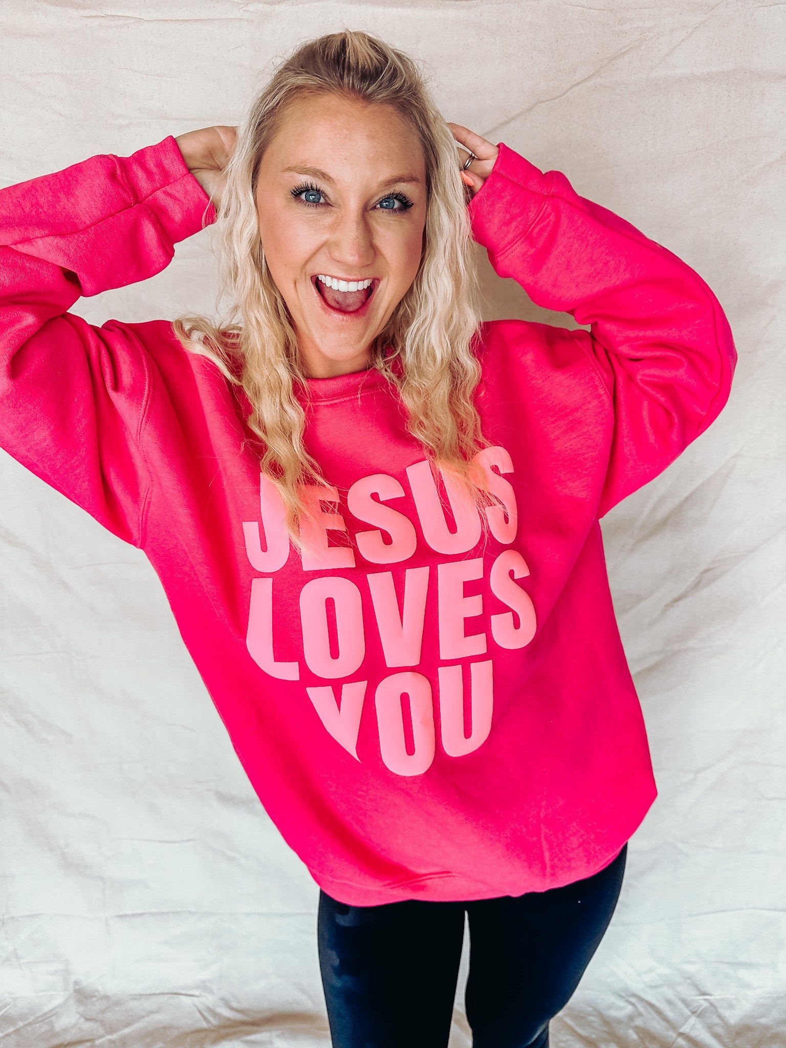 Jesus Loves You Sweatshirt – Elyse&co Creations