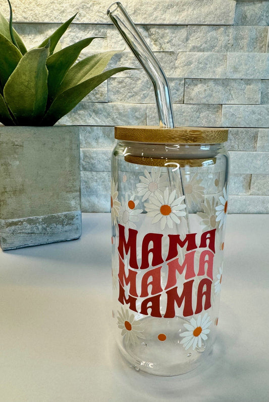 Retro Mama Glass Can