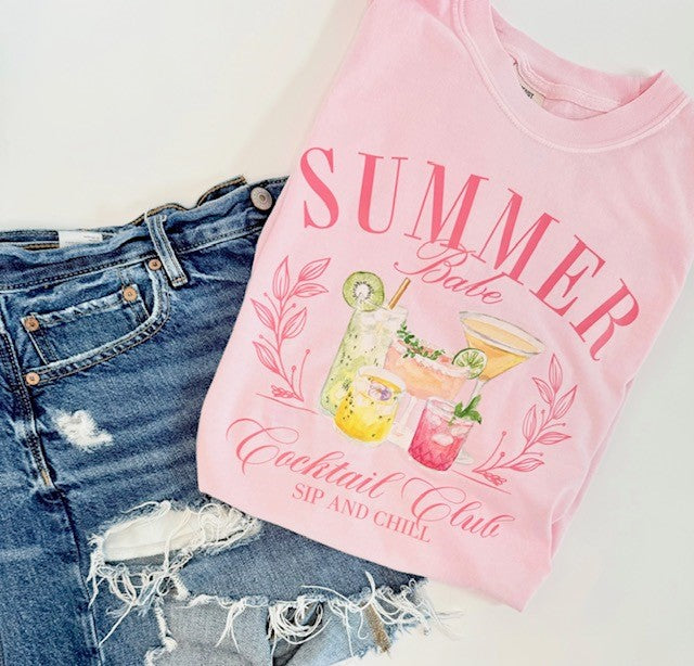 Summer Babe Cocktail Club Tee